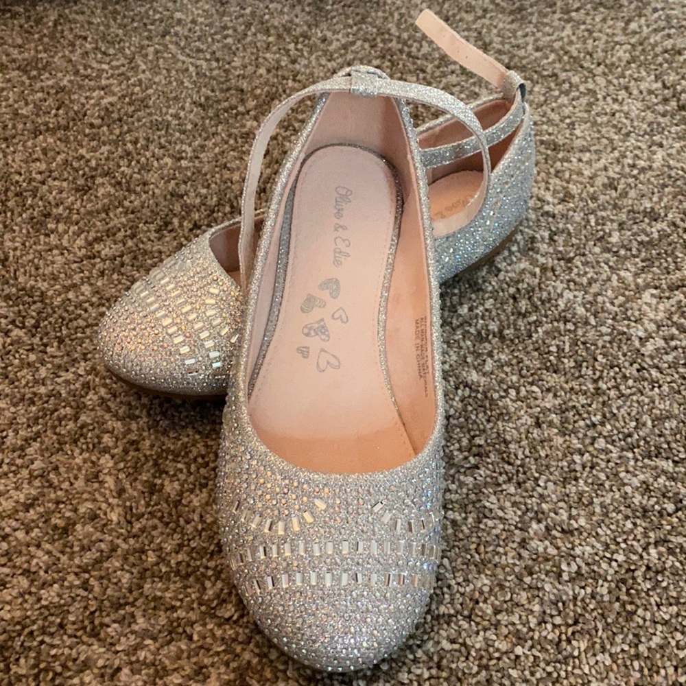 Silver shiny shoes